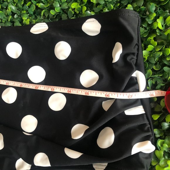 SOLD: Black & White Large Polka Dot High Waisted Bikini Bottoms - XXL - Picture 4 of 6